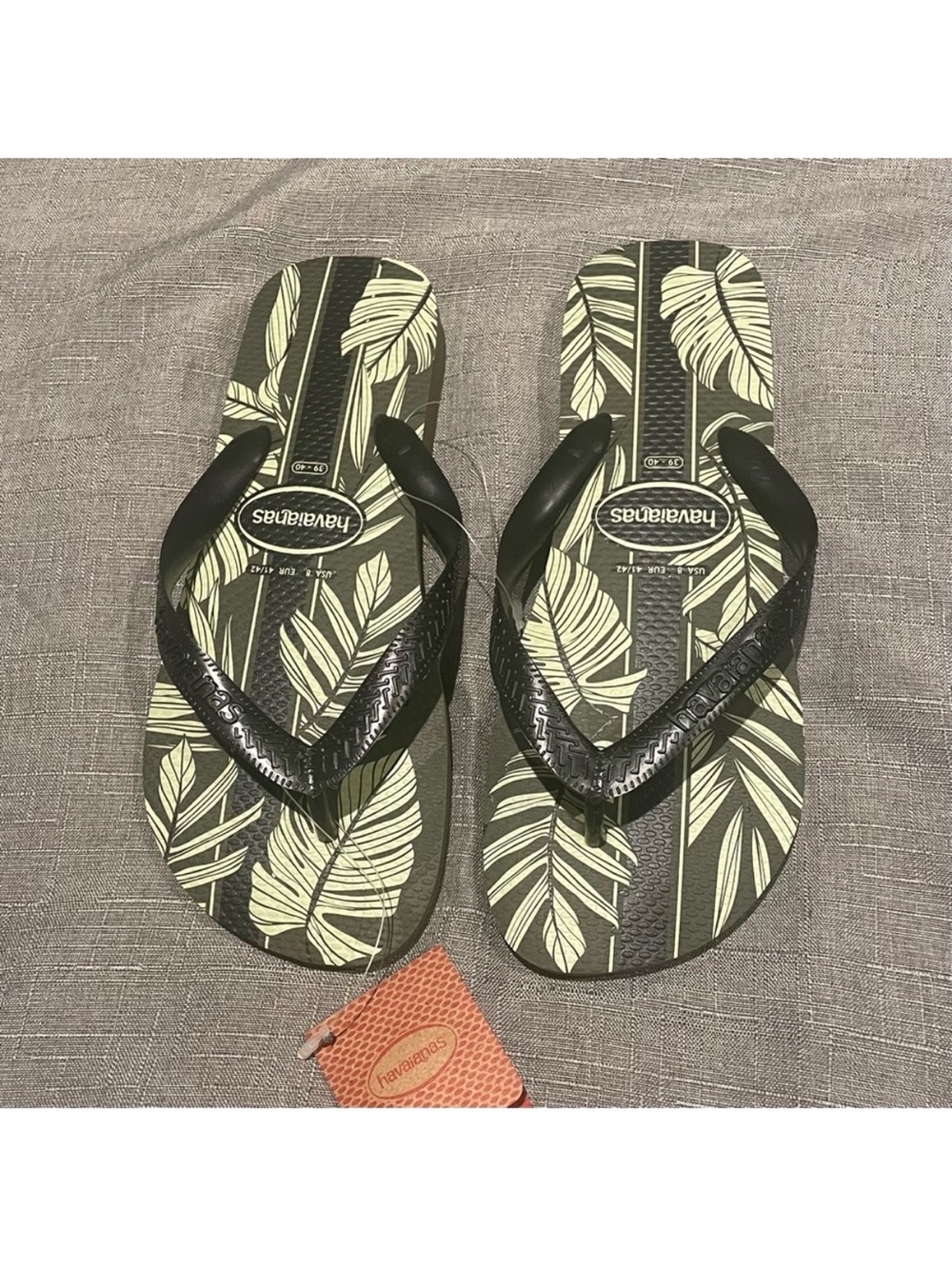 HAVAIANAS Men’s Top Aloha Leaf Print Flip Flop - Picture 3 of 4